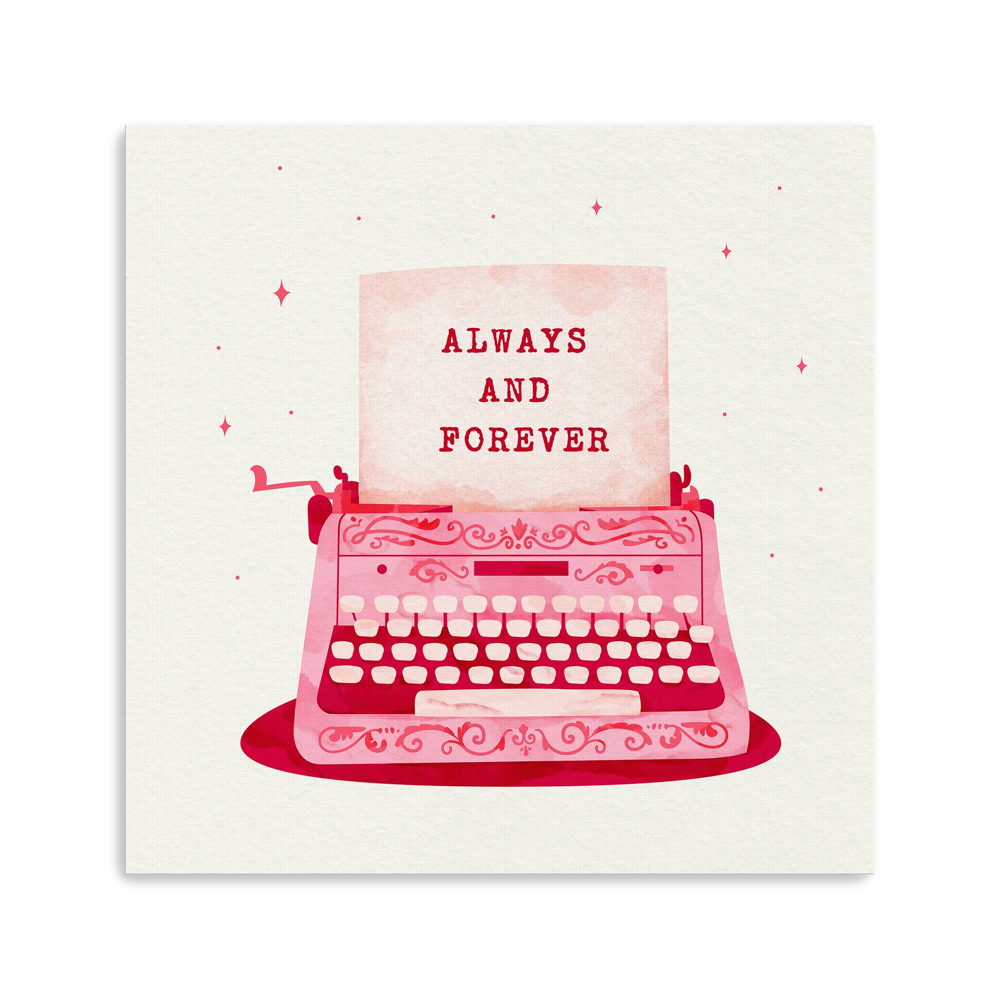 Love Typewriters Canvas Giclée Art